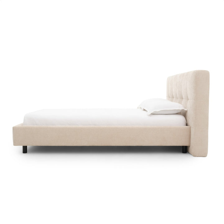 Esmarie Fabric Queen Bed Beige