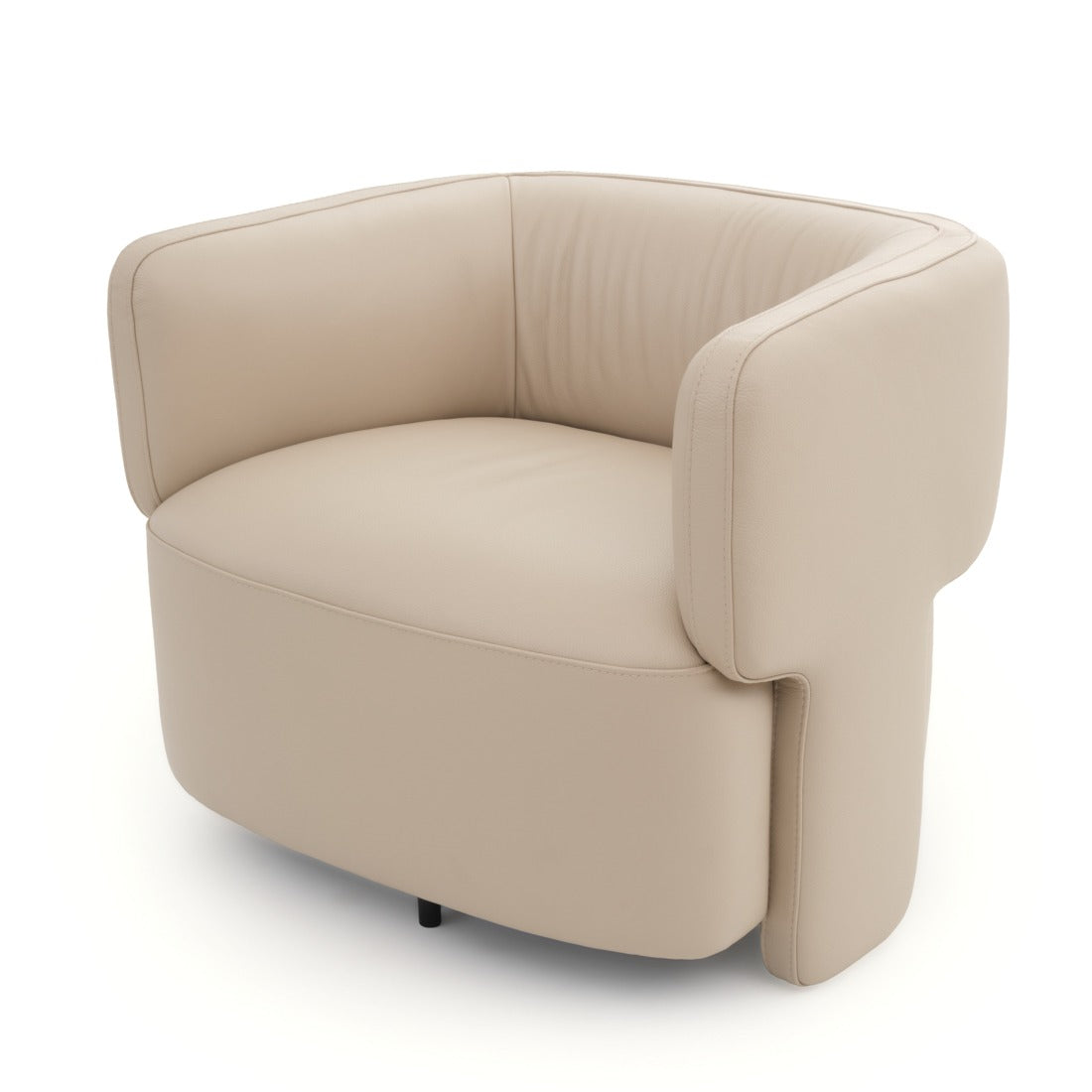 Waldette Leather Accent Chair Beige