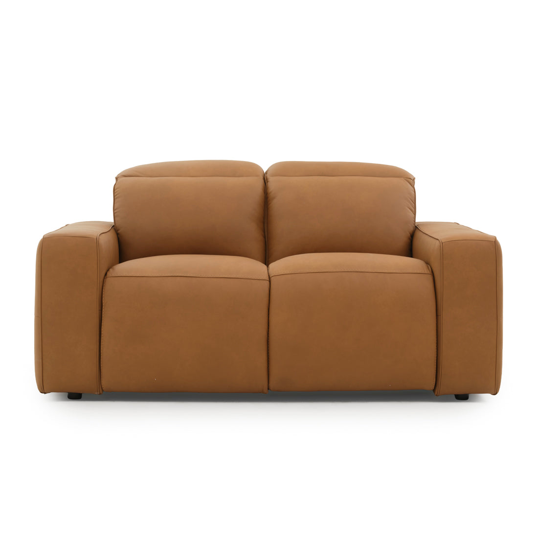 Nikolai Leather Reclining Loveseat Cognac