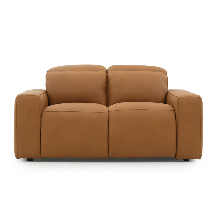 Nikolai Leather Reclining Loveseat Cognac