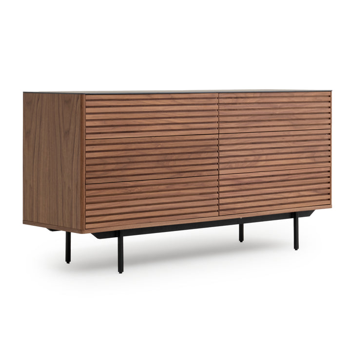 Ezio 6-Drawer Dresser Dark Brown