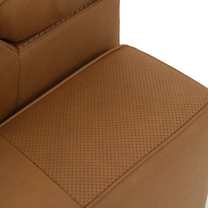 Nikolai Leather Reclining Sofa Cognac