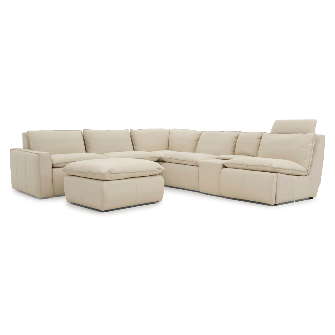 Nadyna Leather Modular Set Beige