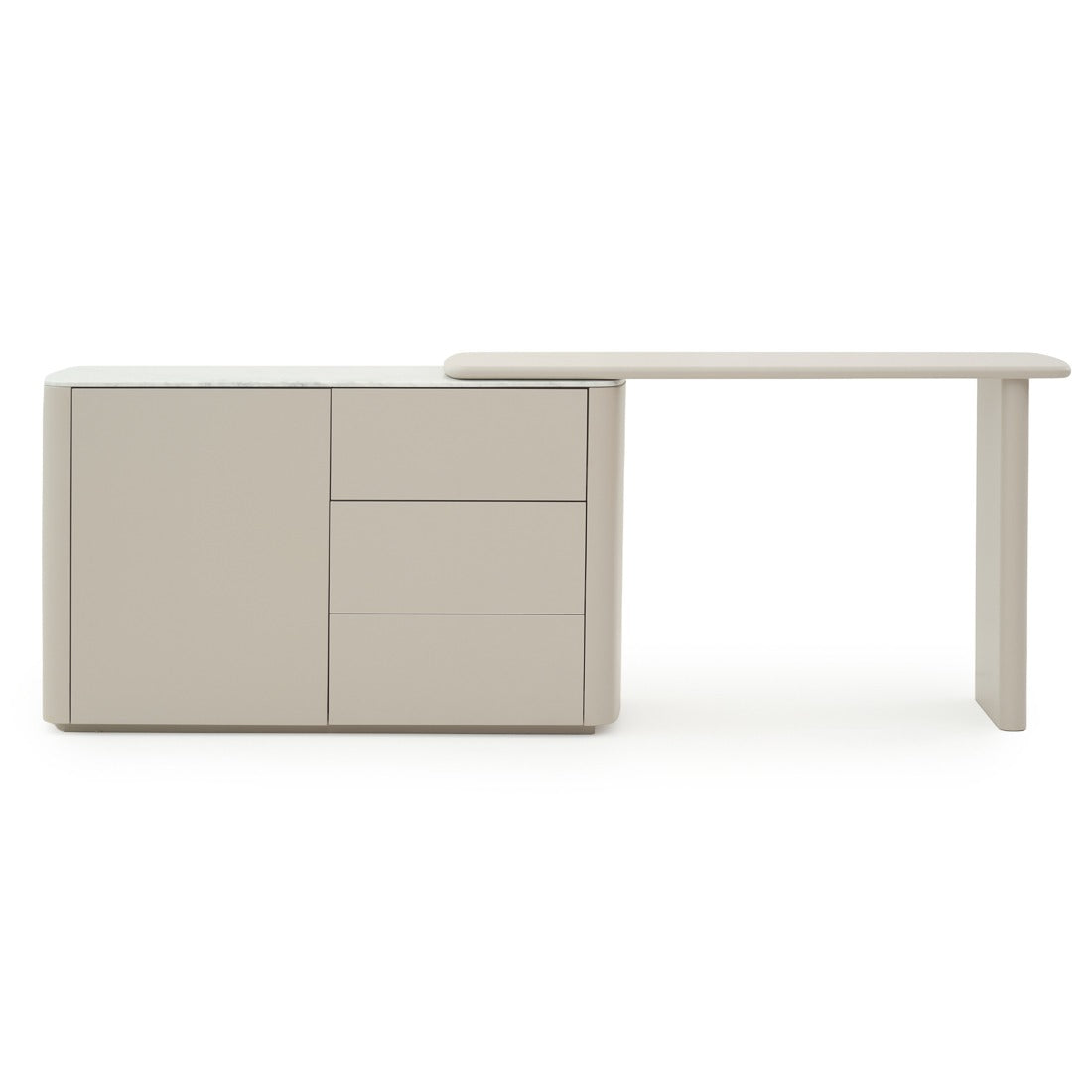 Wissam 3-Drawer Dresser Light Grey