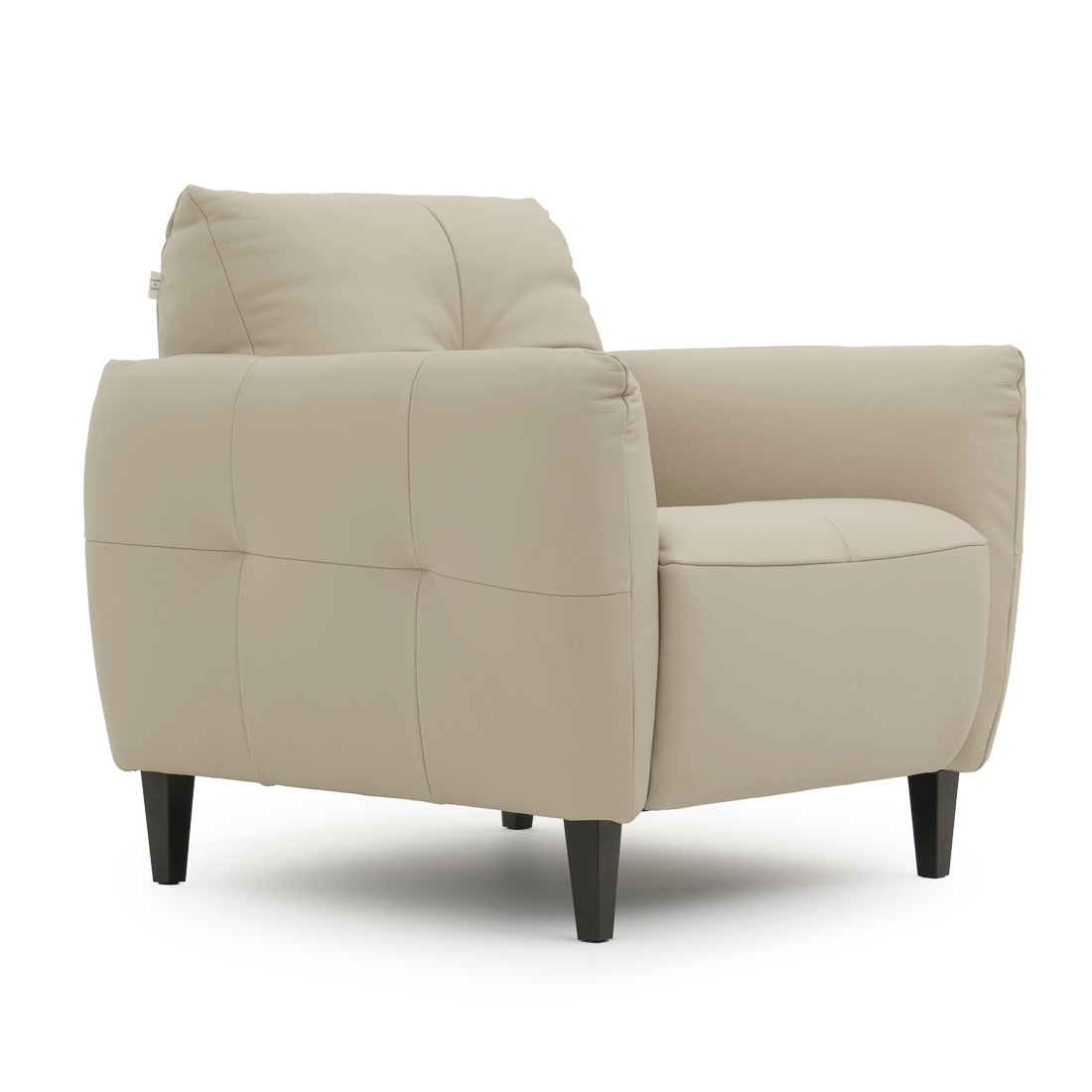 Wessa Leather Accent Chair Beige