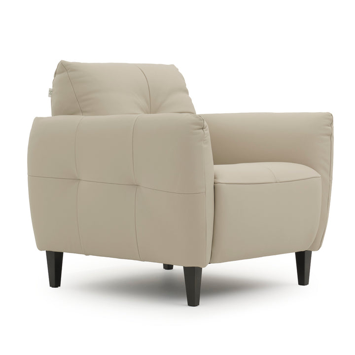 Wessa Leather Accent Chair Beige