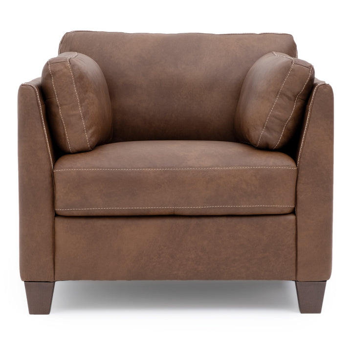 Neal Leather Accent Chair Cognac