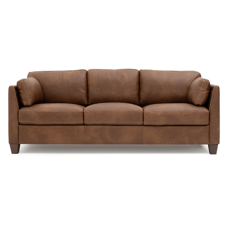 Neal Leather Sofa Cognac