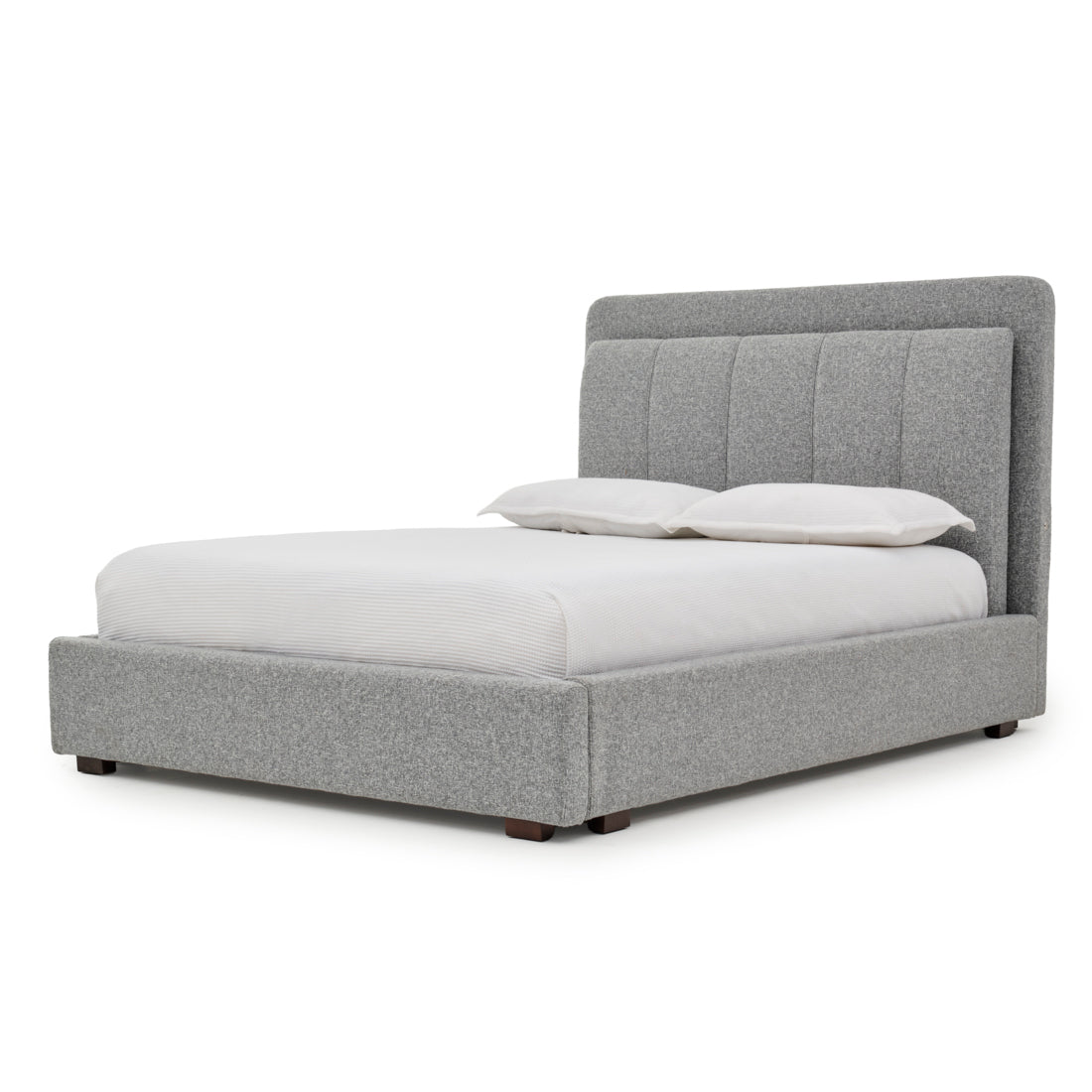 Elisha Fabric King Bed Dark Grey