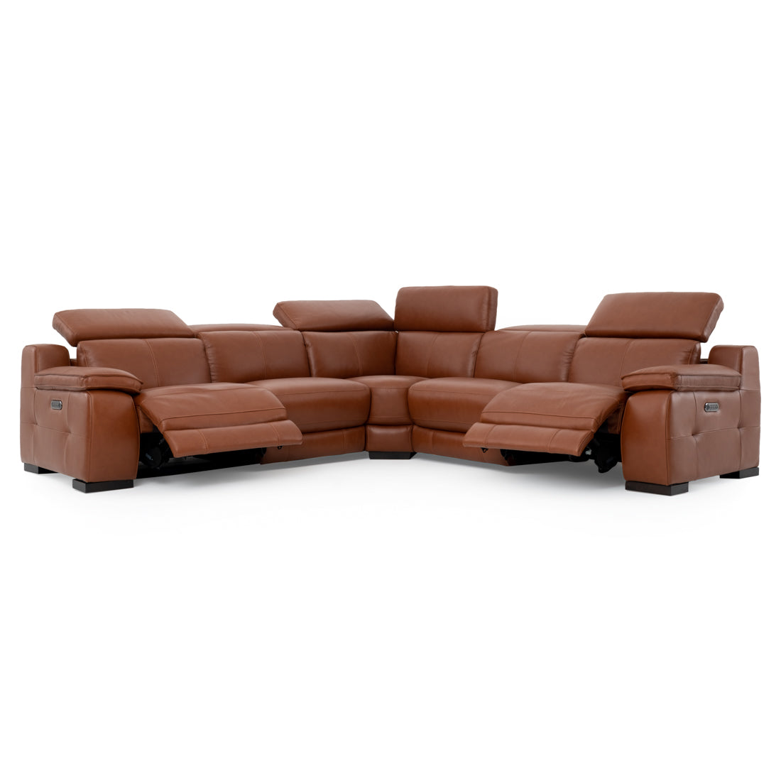 Nova Reclining Sectional Sofa Cognac