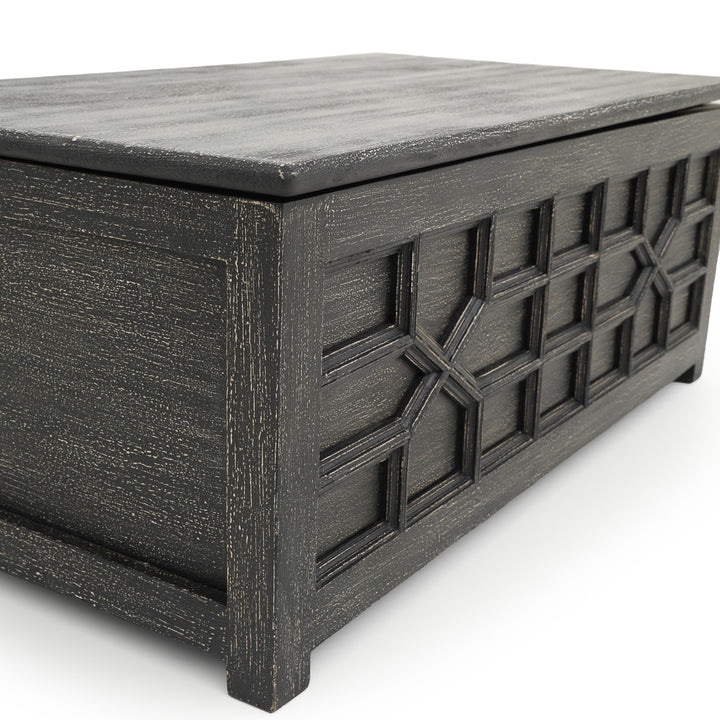 Indira Coffee Table with Storage Dark Grey