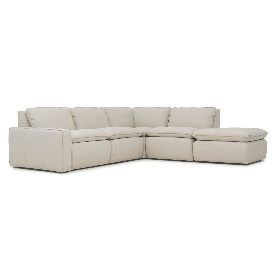 Nadyna Leather Modular Set Beige