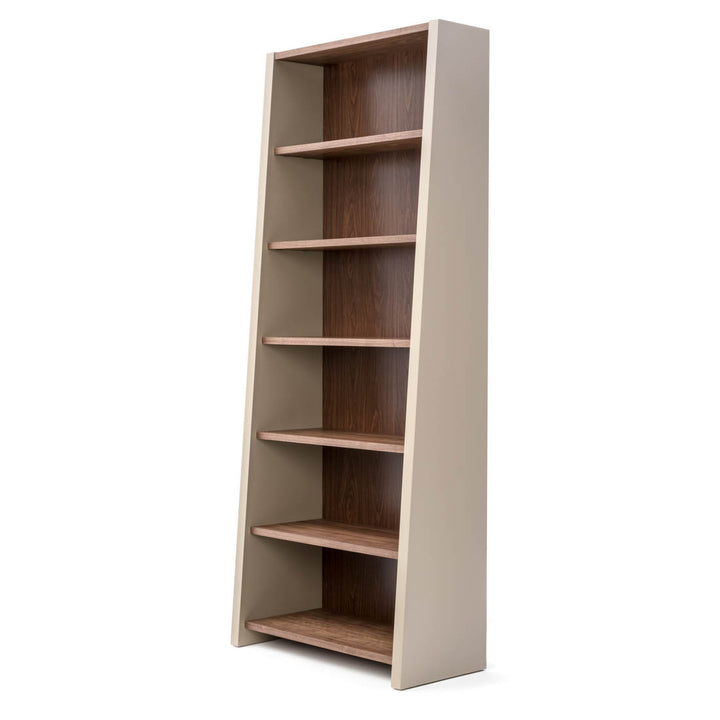 Neghan Wood Bookcase Dark Brown