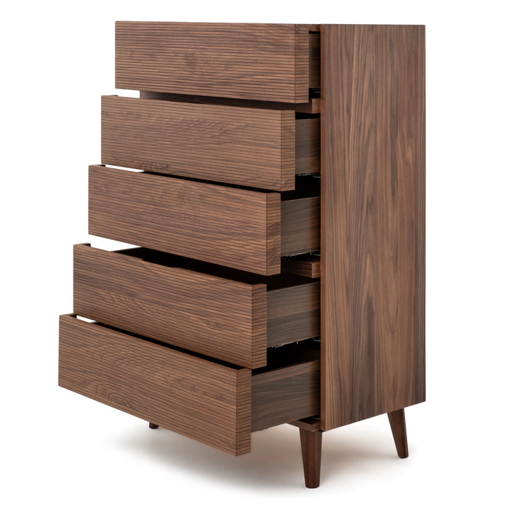 Eckhart 5-Drawer Chest Dark Brown