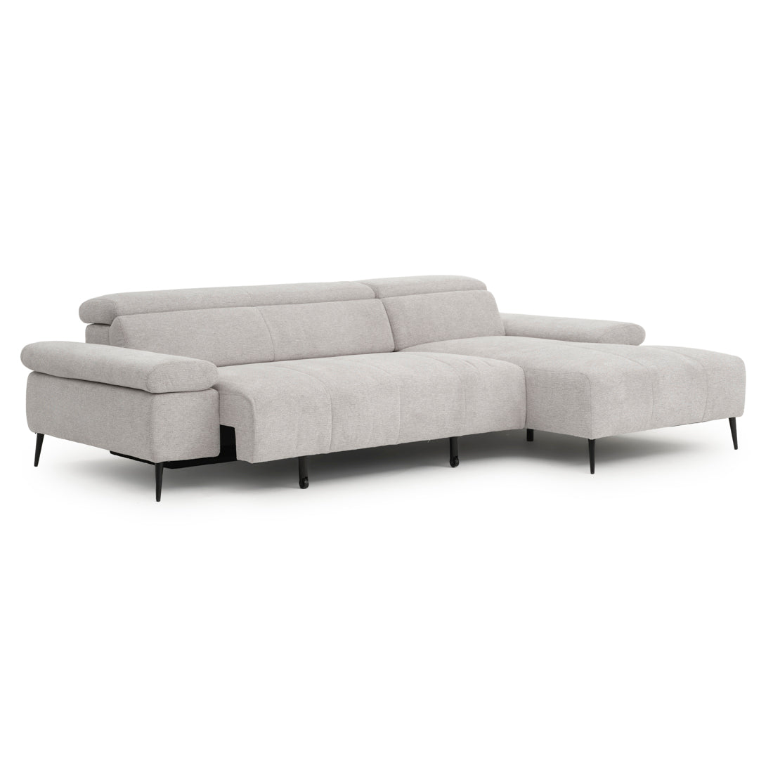Eldan Fabric Sectional Sofa Light Grey