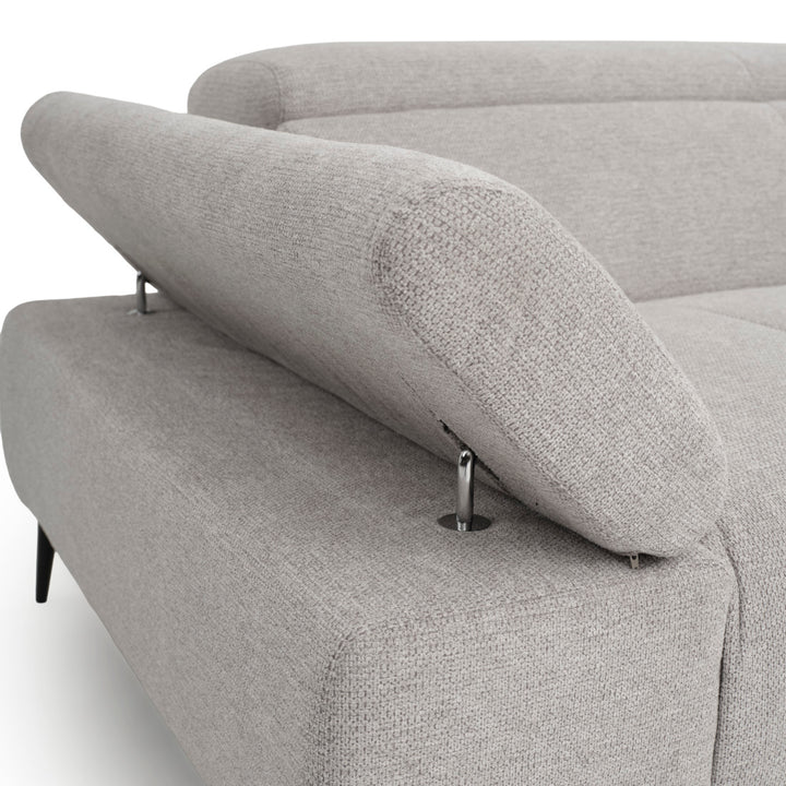 Eldan Fabric Sectional Sofa Light Grey