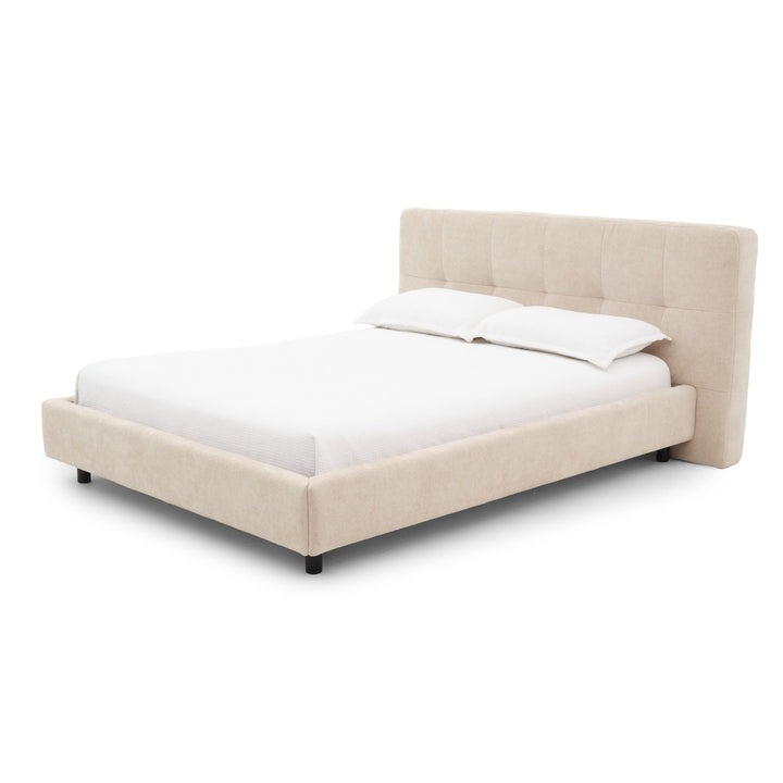 Esmarie Fabric Queen Bed Beige