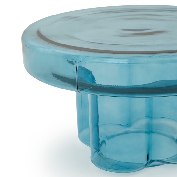 Eira Glass Coffee Table Light Blue