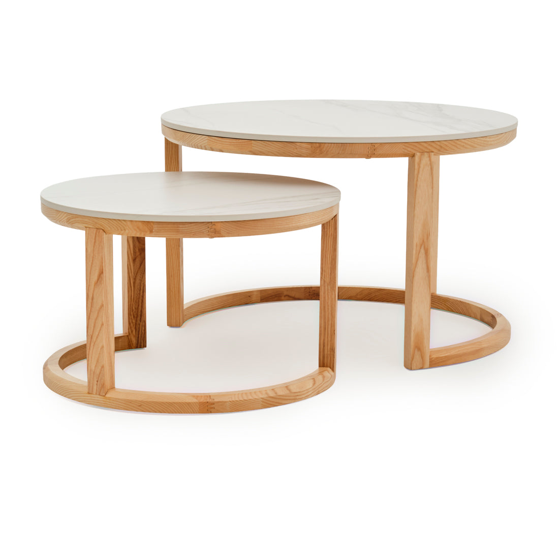 Eli Ceramic Nesting Table White