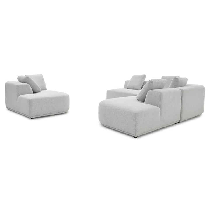 Willowdale Fabric Modular Set Light Grey