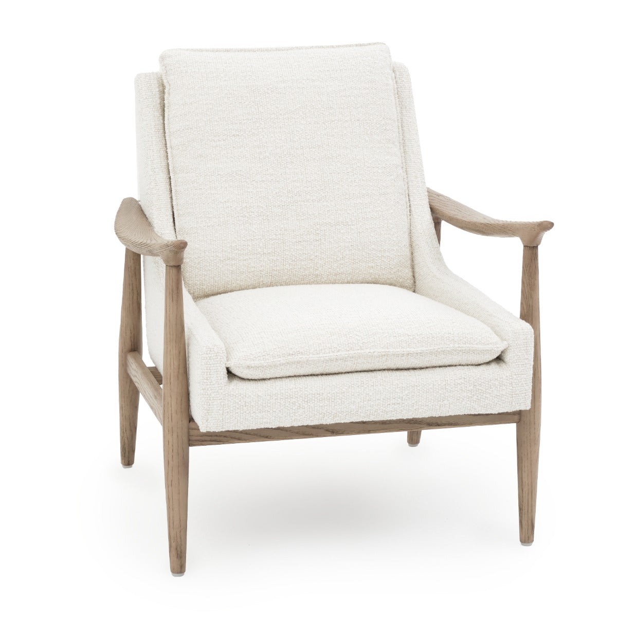 Nolra Fabric Accent Chair Off White