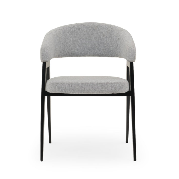 Waltina Fabric Armchair Light Grey