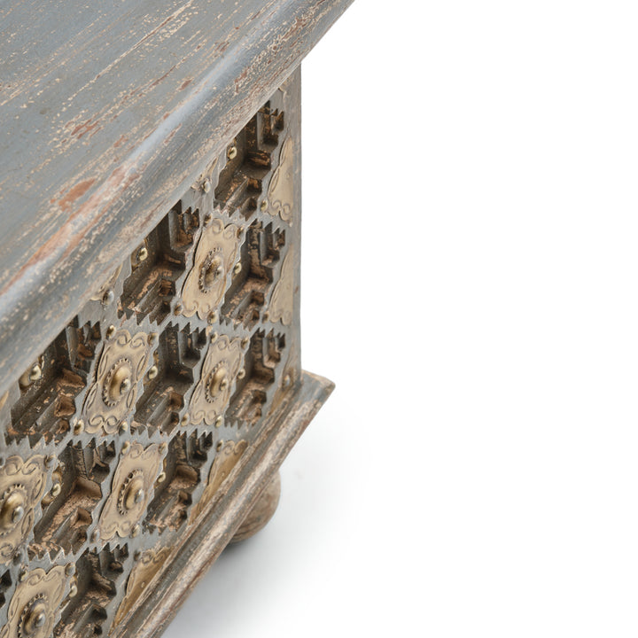 Navya Wood Accent Table Off White