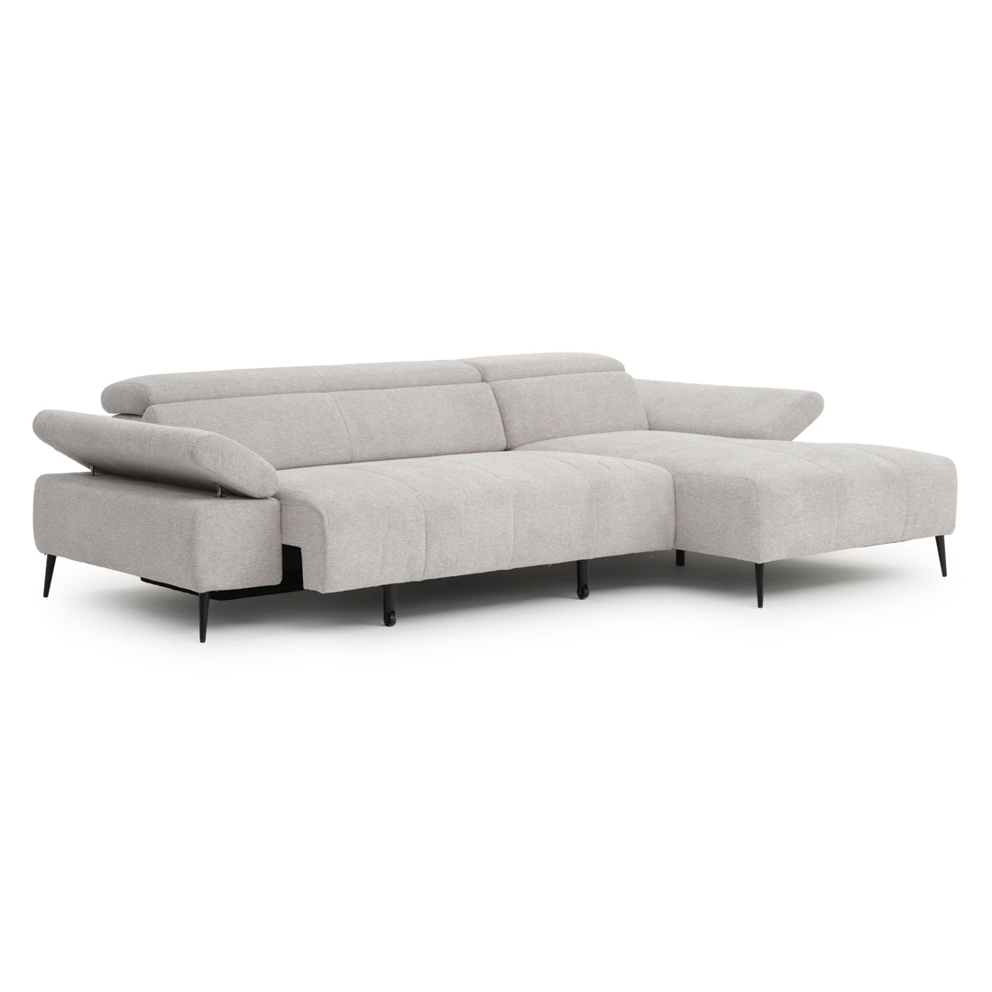 Eldan Fabric Sectional Sofa Light Grey