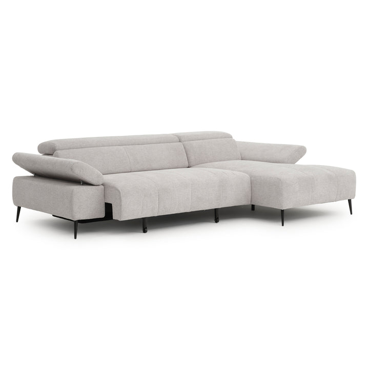 Eldan Fabric Sectional Sofa Light Grey