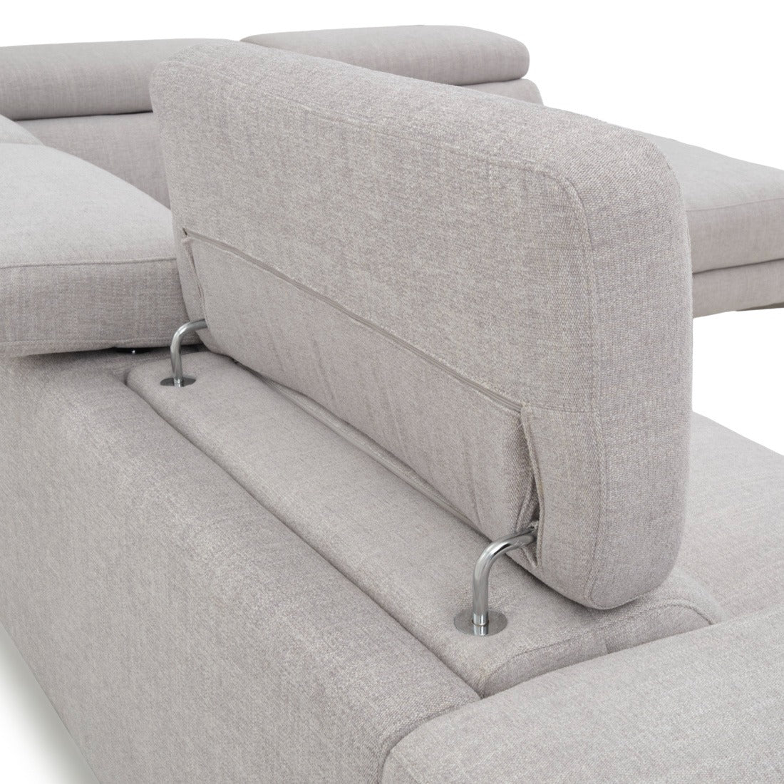 Emilia Reclining Sectional Sofa Light Grey
