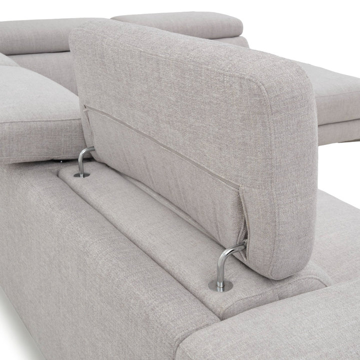 Emilia Reclining Sectional Sofa Light Grey