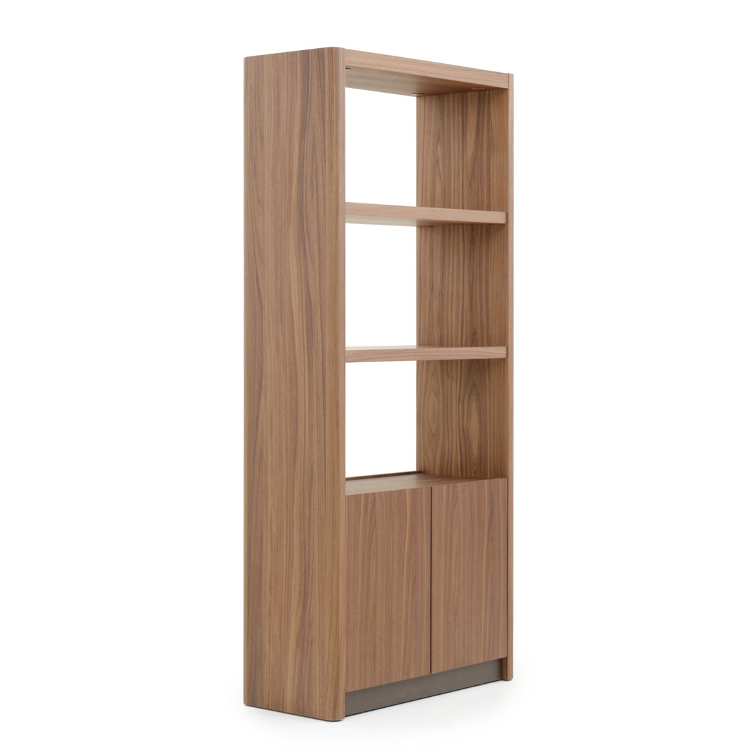 Enza Wood Bookcase Dark Brown