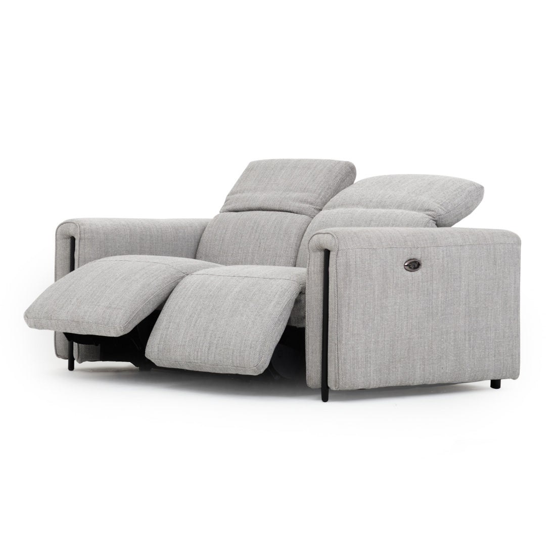 Wilnoir Fabric Reclining Loveseat Light Grey