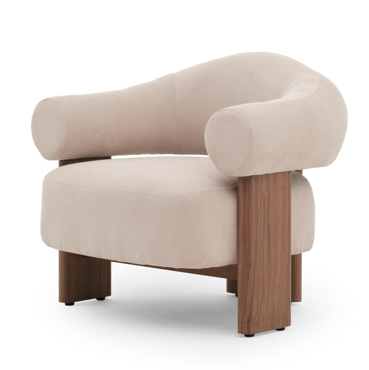 Emily Fabric Accent Chair Beige