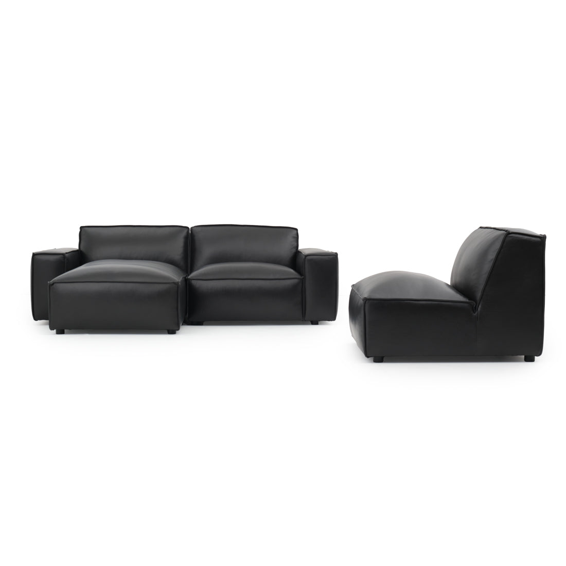 Nook Leather Modular Set Black