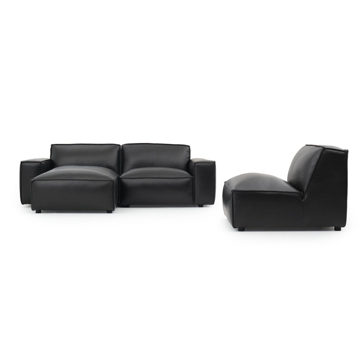 Nook Leather Modular Set Black