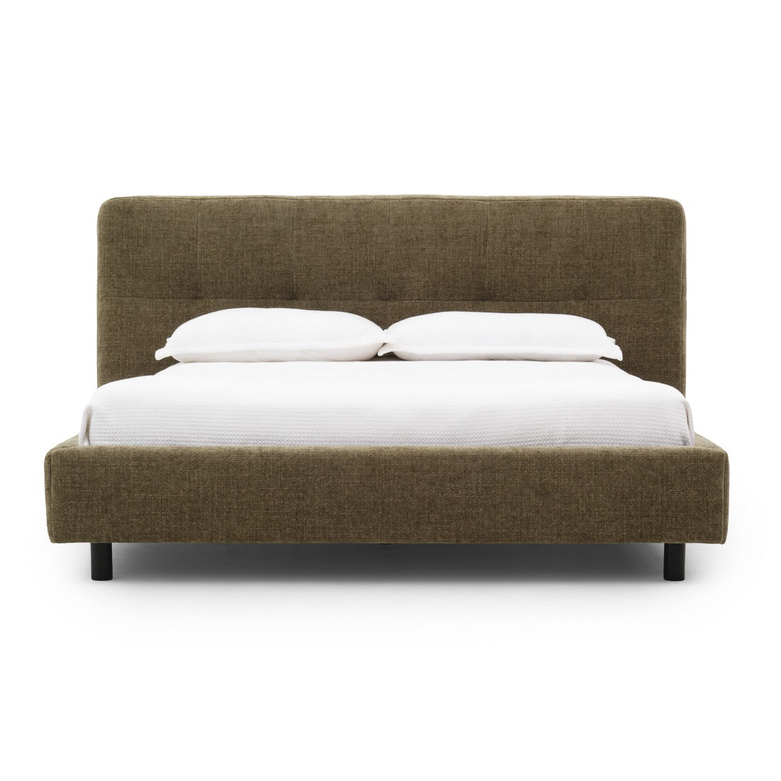 Esmarie Fabric Queen Bed Dark Green