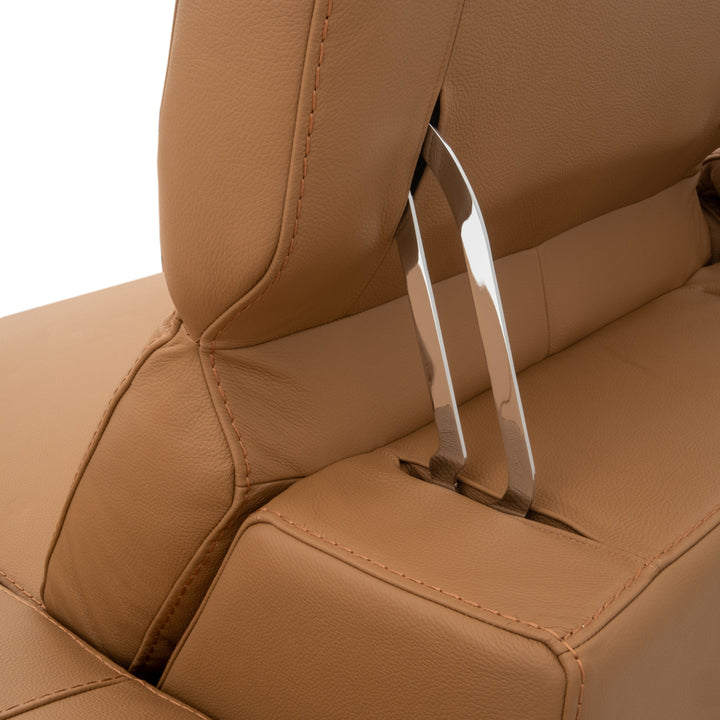 Whitmore Leather Reclining Sofa Cognac