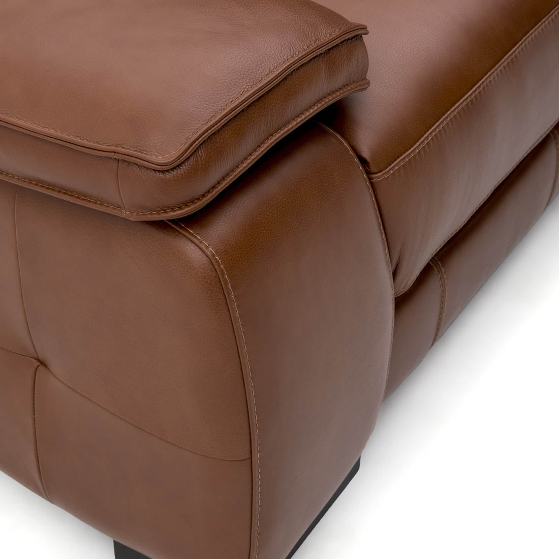 Nova Leather Reclining Loveseat Cognac