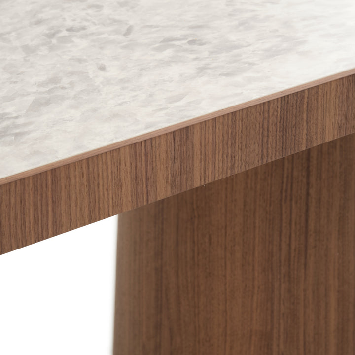 Evana Ceramic Dining Table Dark Brown