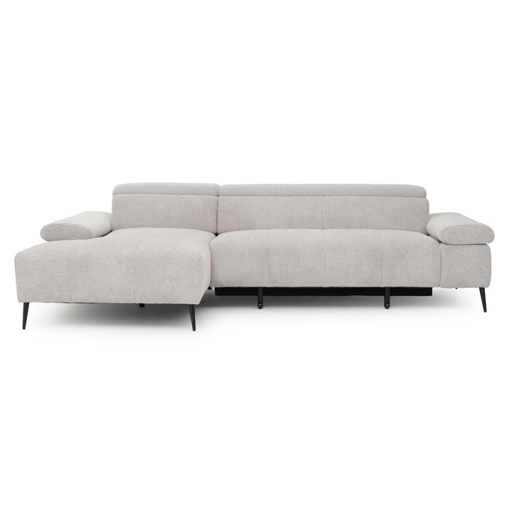 Eldan Fabric Sectional Sofa Light Grey