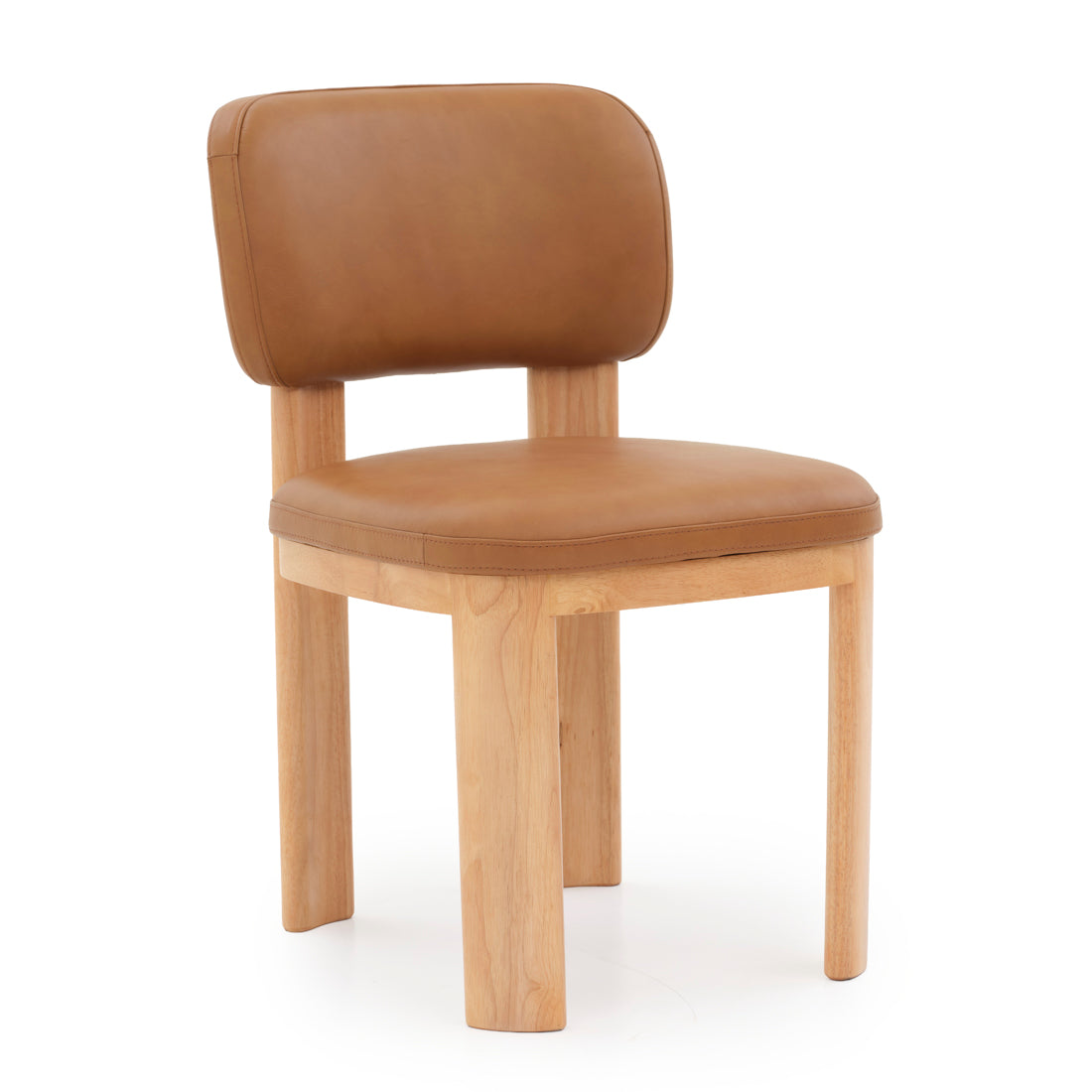 Noelia Leather Chair Cognac