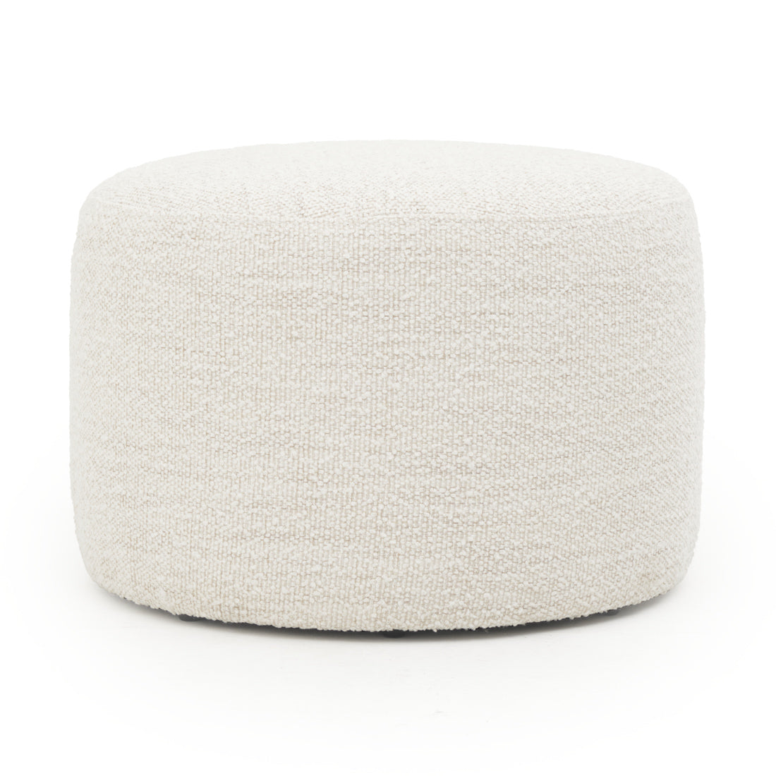 Evella Fabric Ottoman Off White