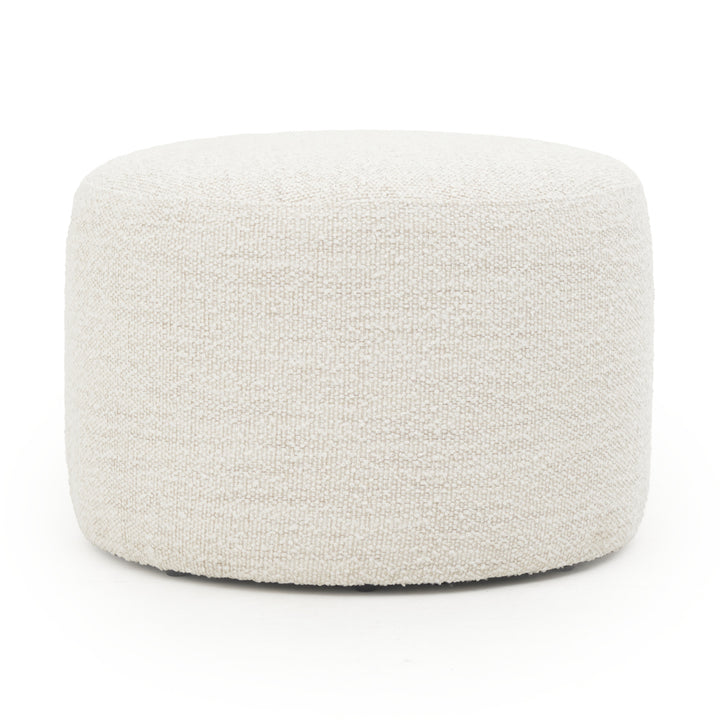 Evella Fabric Ottoman Off White