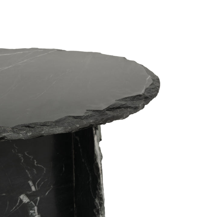 Eshma Marble Accent Table Black