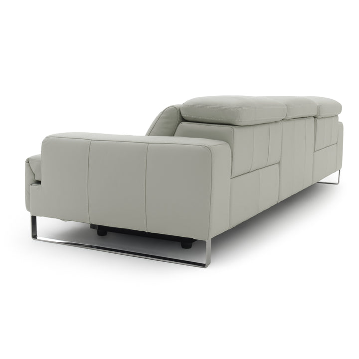 Warley Leather Reclining Sofa Beige