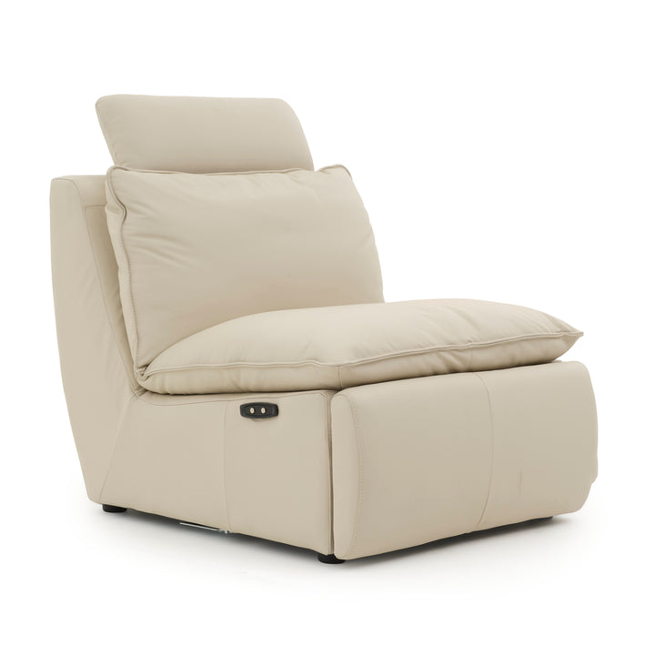 Nadyna Reclining Armless Chair Beige