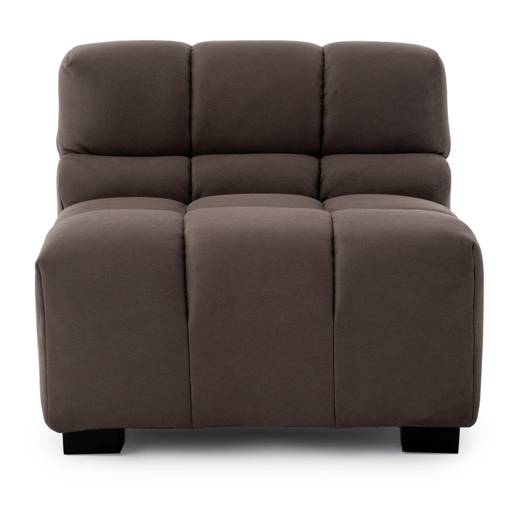 Norika Modular Armless Chair Dark Grey