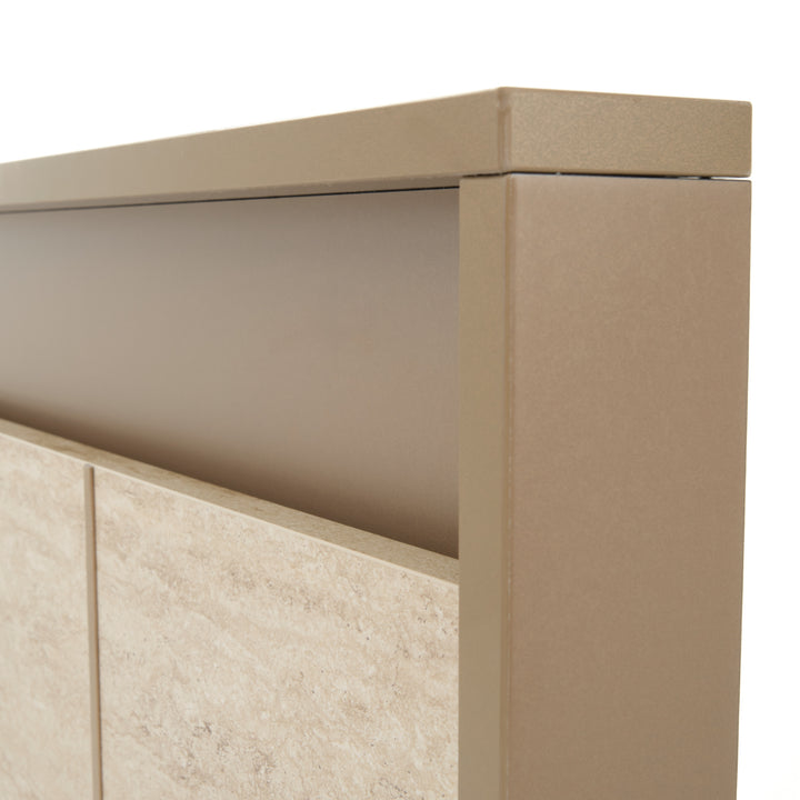 Nunzia King Bed Beige