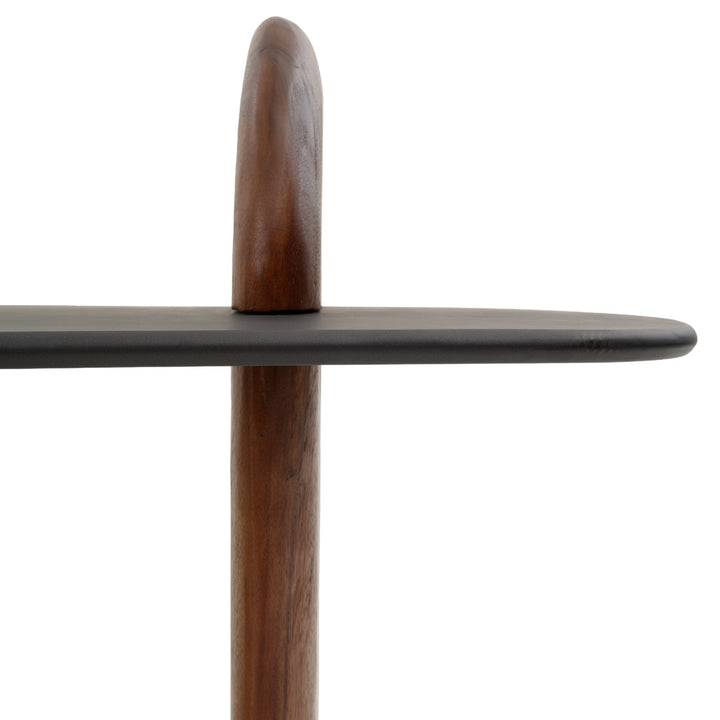 Natera Wood Console Table Dark Brown